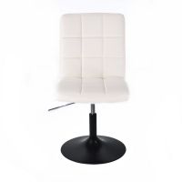 Kosmetická židle TOLEDO na černém talíři - bílá