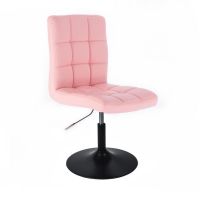 Kosmetická židle TOLEDO na černém talíři - růžová