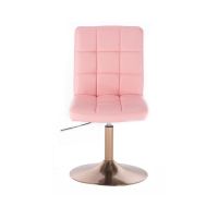 Kosmetická židle TOLEDO na zlatém talíři - růžová