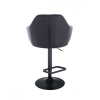 Barová židle ROMA na černém talíři - černá