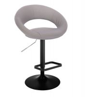 Barová židle NAPOLI na černém talíři - šedá