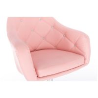 Barová židle ROMA na zlatém talíři - růžová