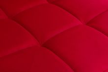 Kosmetická židle VERONA VELUR na černém talíři - červená