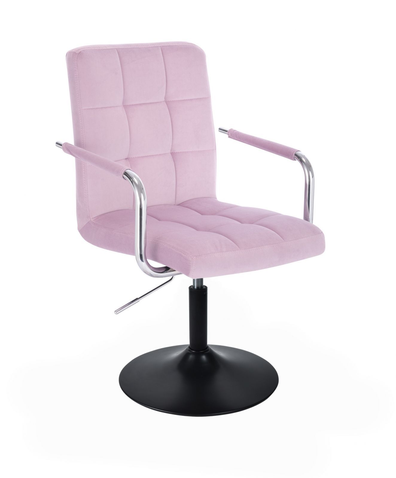 Kosmetická židle VERONA VELUR na černém talíři - fialový vřes