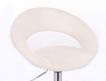 Kosmetická židle NAPOLI na zlaté podstavě s kolečky - bílá