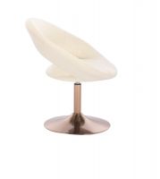 Kosmetická židle NAPOLI na zlatém talíři - krémová