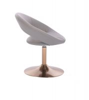 Kosmetická židle NAPOLI na zlatém talíři - šedá