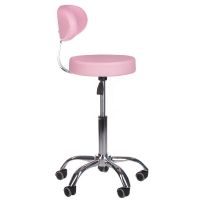 Kosmetická stolička s opěrátkem BD-9934 - růžová