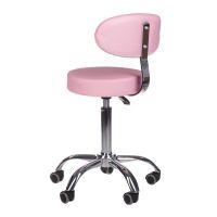Kosmetická stolička s opěrátkem BD-9934 - růžová