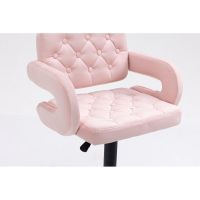 Barová židle  ADRIA VELUR na stříbrném talíři - růžová