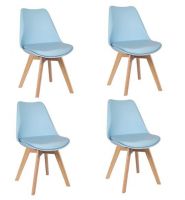 Jídelní židle Bali - modrá - SET 4 ks