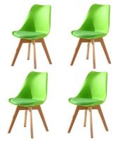 Jídelní židle Bali - zelená - SET 4 ks
