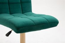 Kosmetická židle TOLEDO VELUR na černém kříži - zelená