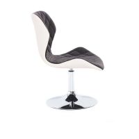 Kosmetické židle MATRIX na stříbrném talíři - černo bílá