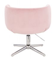 Barová židle MONTANA VELUR na černém talíři - růžová