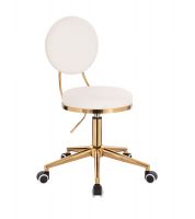 Kosmetická židle PORTO - bílo zlatý