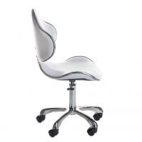 Kosmetická stolička s opěrkou BD-9933 bílá