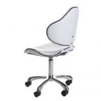 Kosmetická stolička s opěrkou BD-9933 bílá