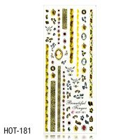 Vodolepky na zdobení nehtů - velký list 12,7 x 5,5cm HOT-181