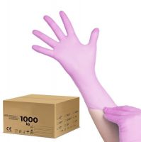 Jednorázové nitrilové rukavice růžové  XL - karton 10ks